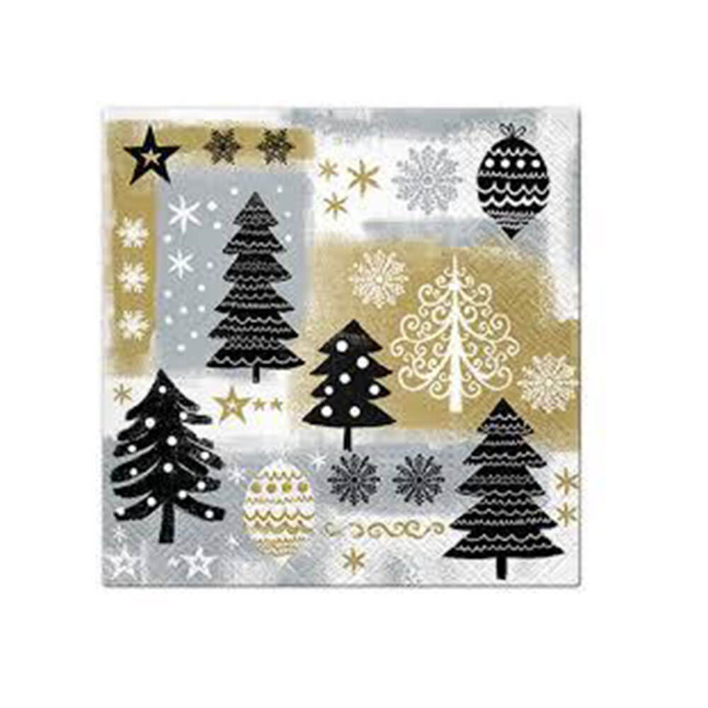 Paw Christmas Lunch Napkin 33cm (20pk)