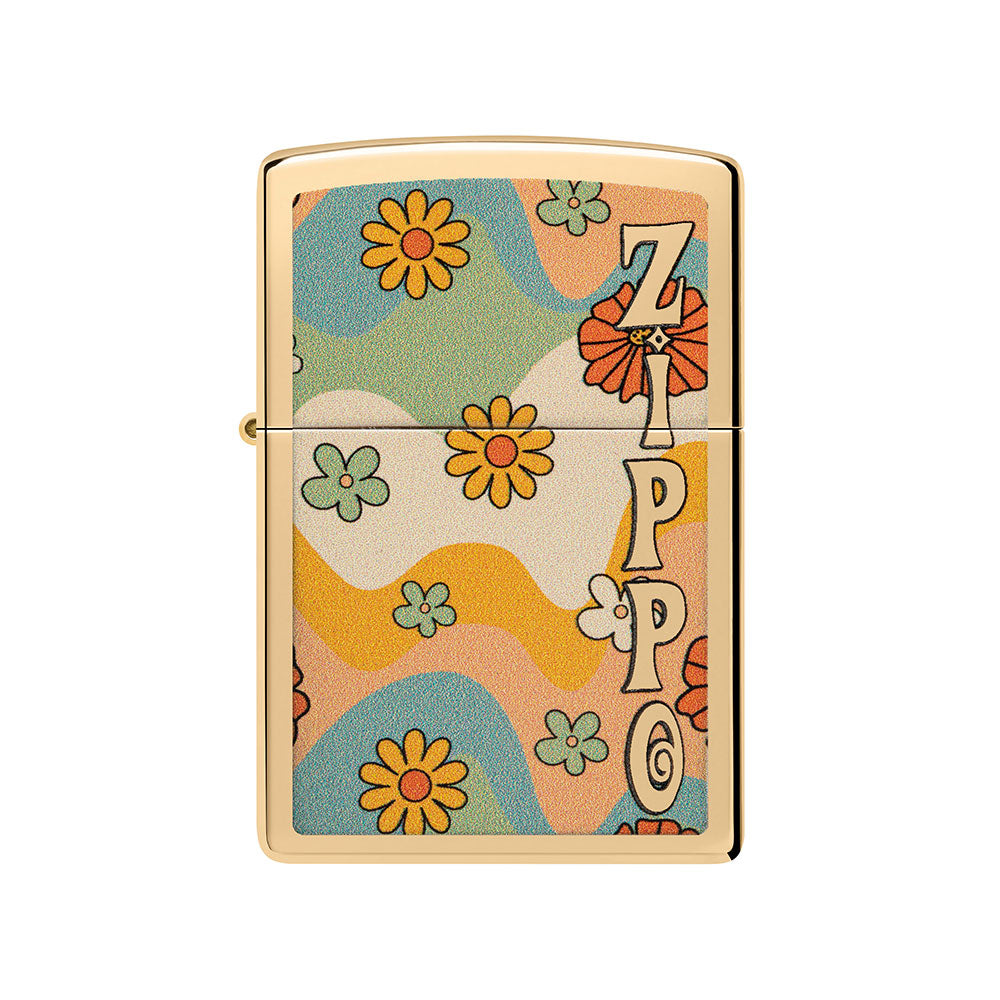 Zippo Flower Power Design Tlester à prova de vento