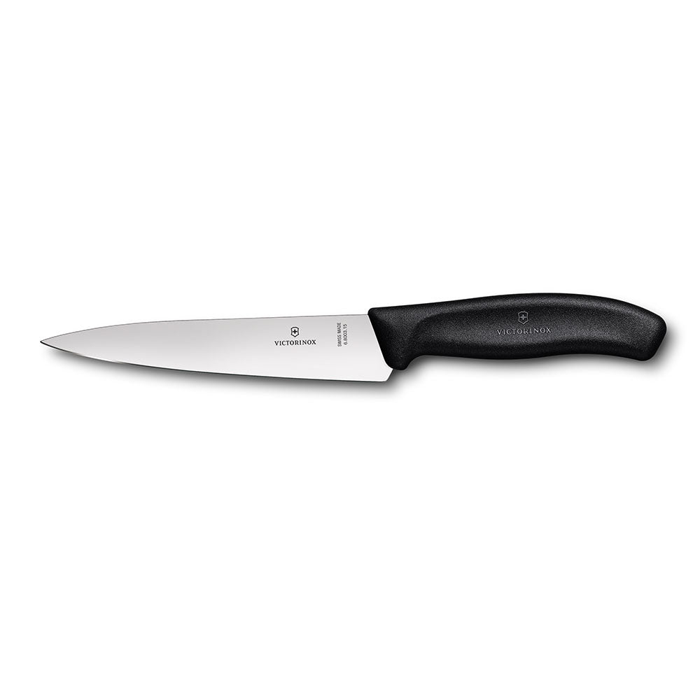 Cuchillo clásico de tallado de cuchilla ancha 12 cm (negro)