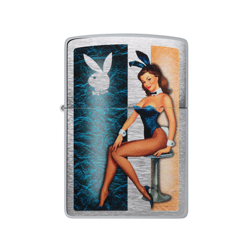 Zippo Playboy geborsteld Chrome winddichte lichter