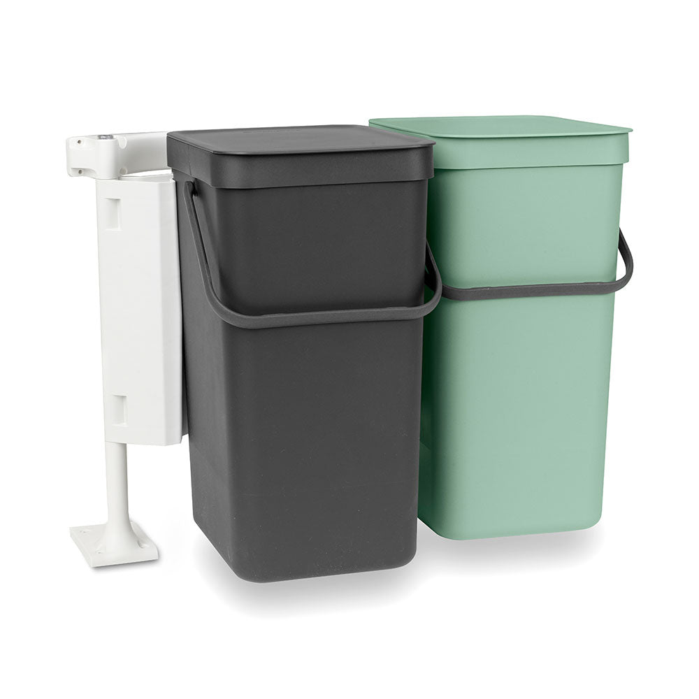 Brabantia Soi et Go Double Waste Bin (Jade Grn & Gray)