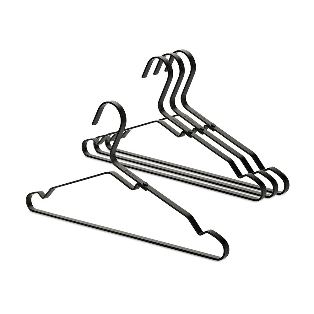 Brabantia Aluminum Clothes Hanger 4pcs (Black)