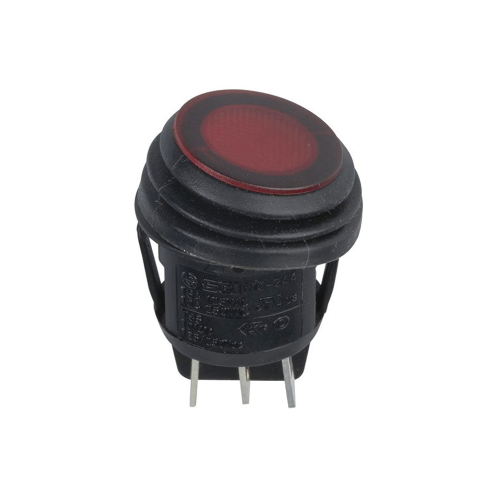 IP65 Rated Round Rocker Switch DPDT 250VAC