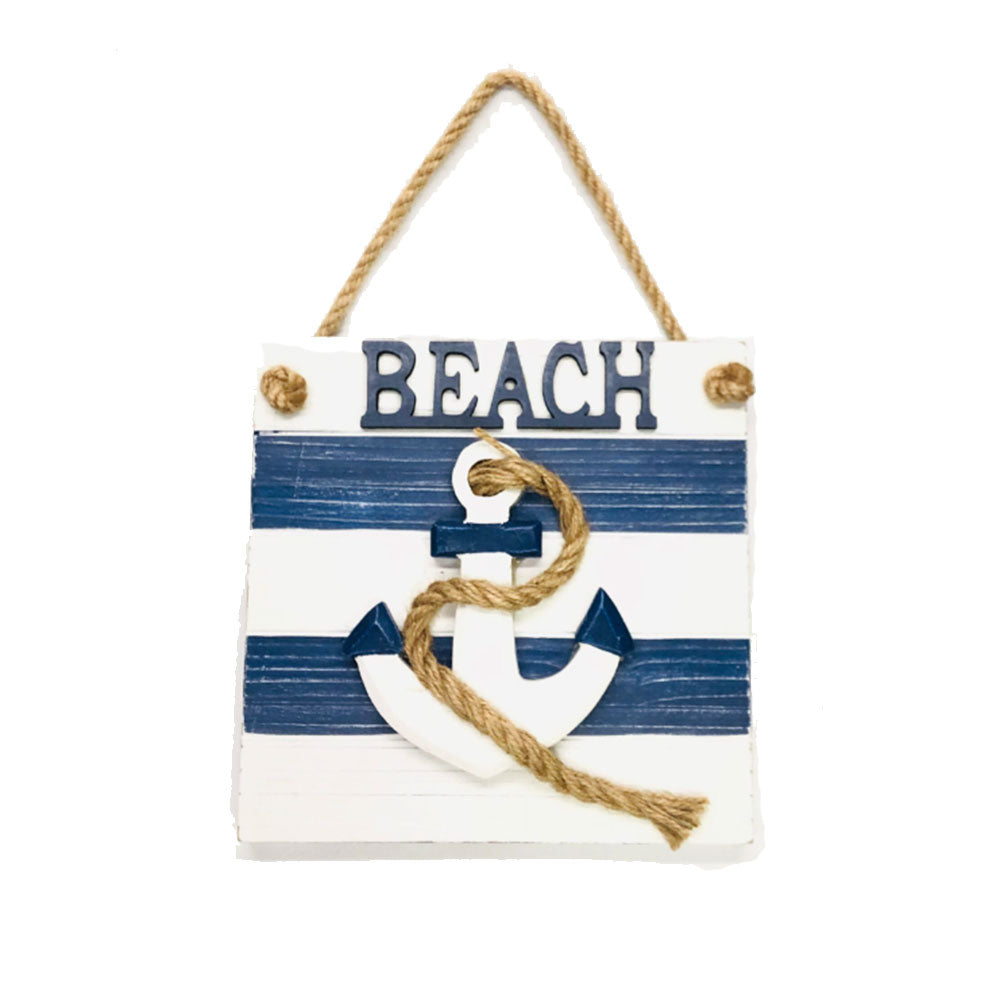 Nautical Beach Sign Hanging Wall Decor