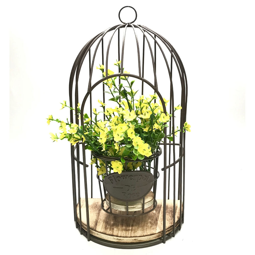 Birdcage with Flower Decor