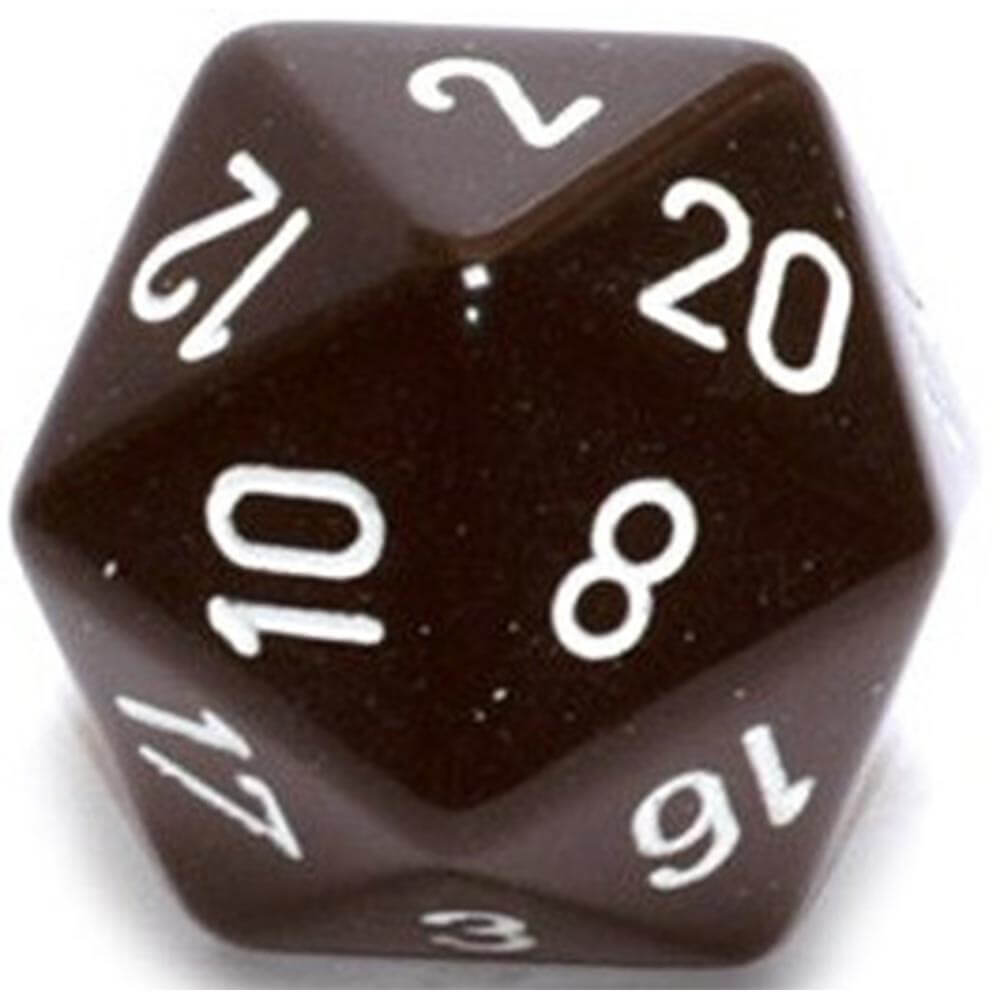 D20 terninger ugjennomsiktig (34 mm)