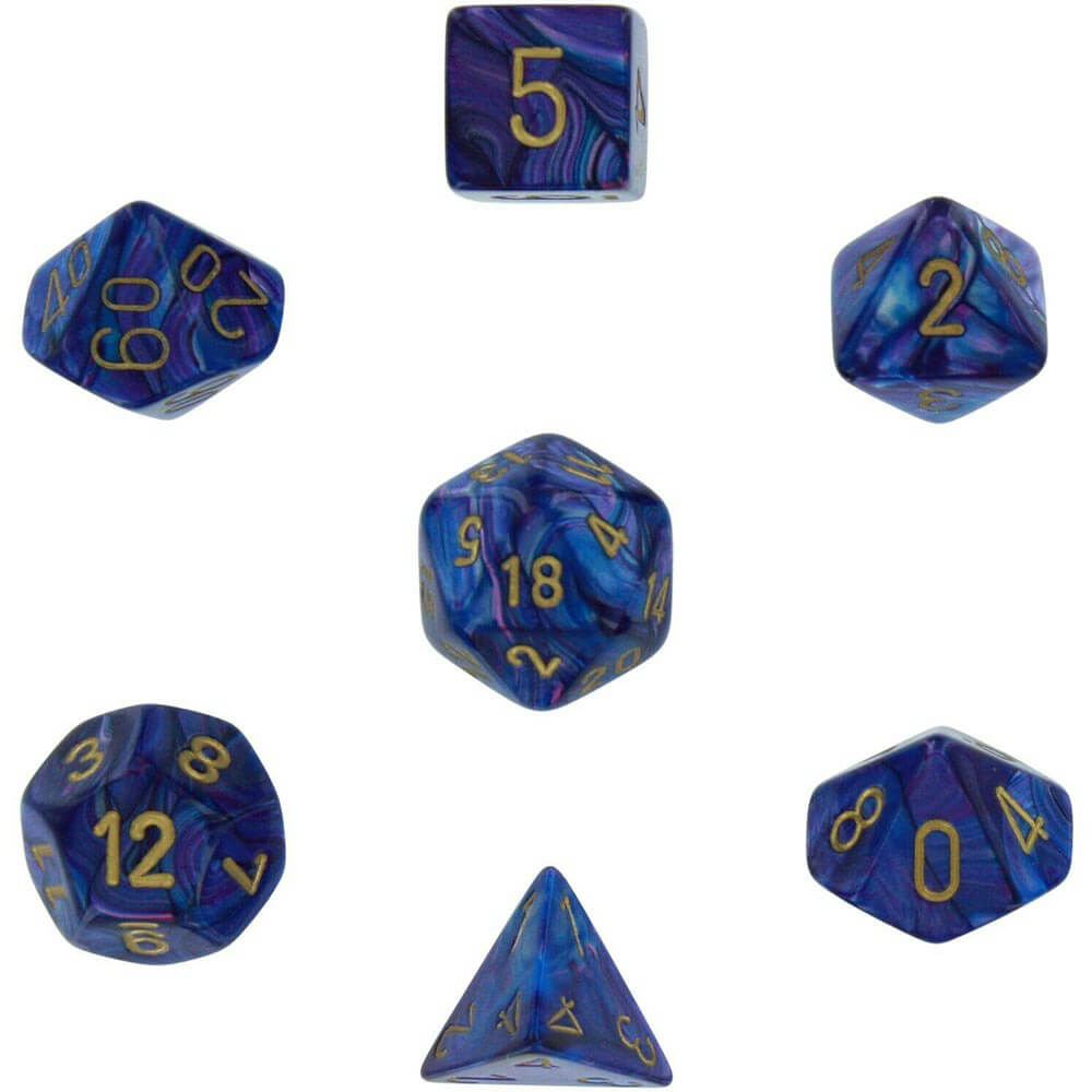 D7 DI Set Dice Lustrous Poly (7 dés)