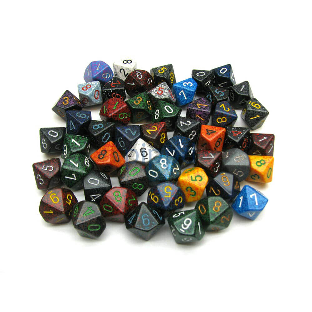 D10 Dice assorti polyédrique lâche (50 dés)