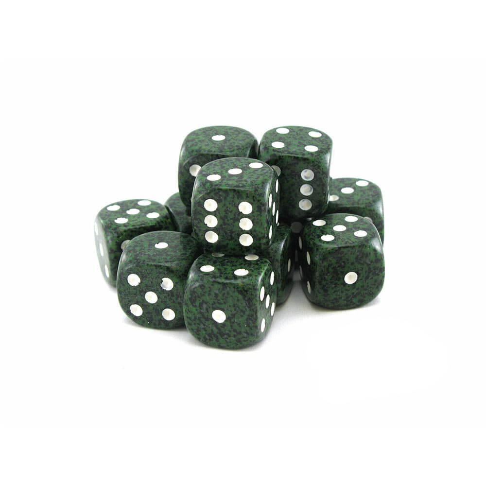 D6 DICE SPECKLADED 16mm (12 dados)