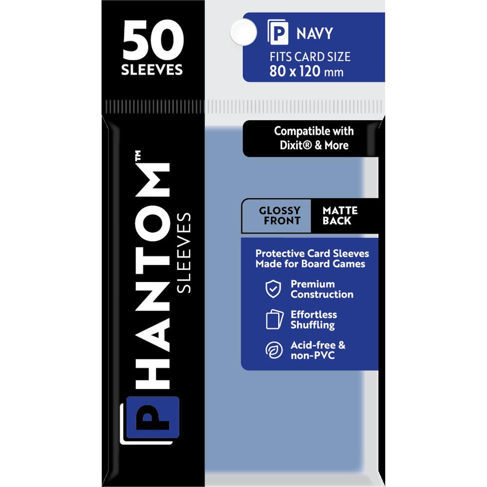 Navy Phantom Rleeves 50pcs (80x120 mm)