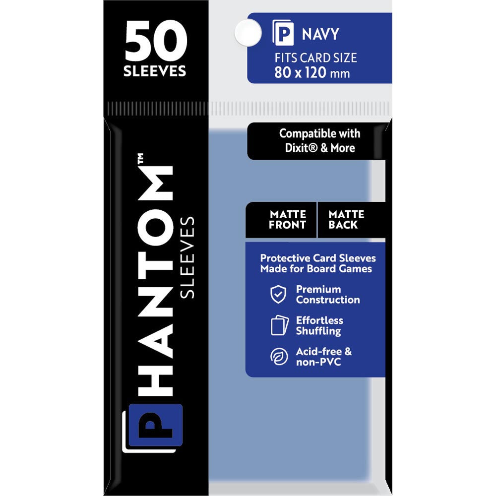 Navy Phantom Sleeves 50pcs (80x120mm)