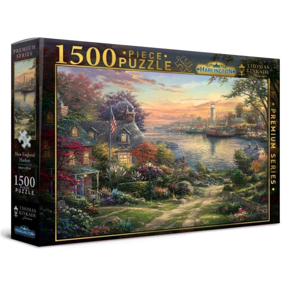 Harlington Thomas Kinkade New England Harbor Puzzle 1500pcs