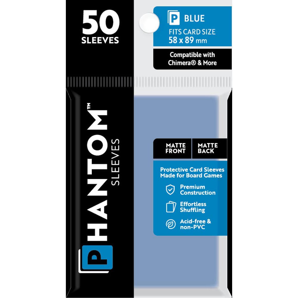 Blue Phantom Sleeves 50pcs (58x89mm)