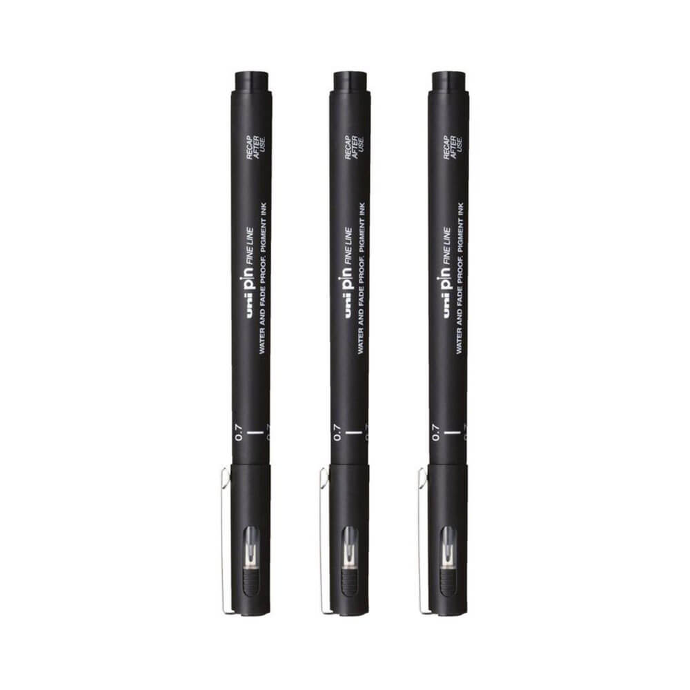 Uni-Ball Pin Fineliner Pen Black（3の財布）