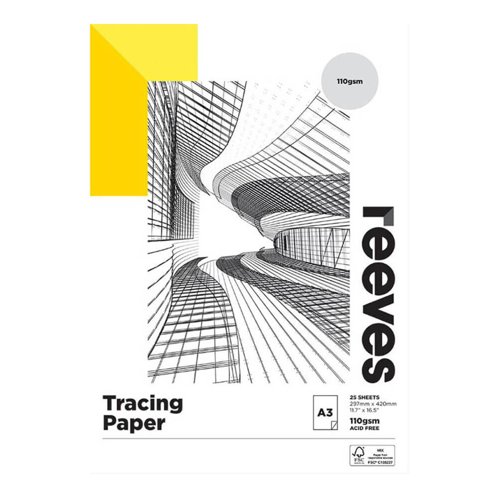 Reeves Traçage de papier pad 65gsm (25 feuilles)