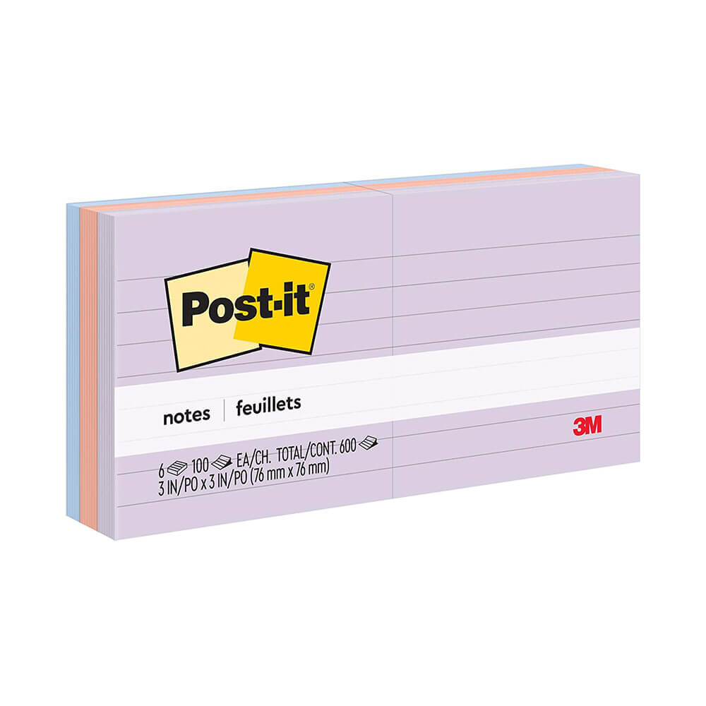 Post-it bordé 76x76 mm (6pk)