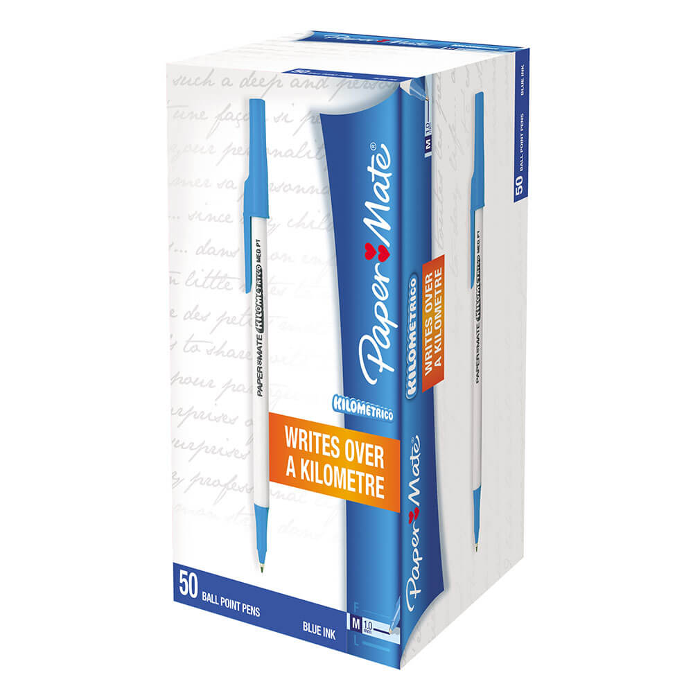 Paper Mate Kilometrico Ballpoint (medium blauw)