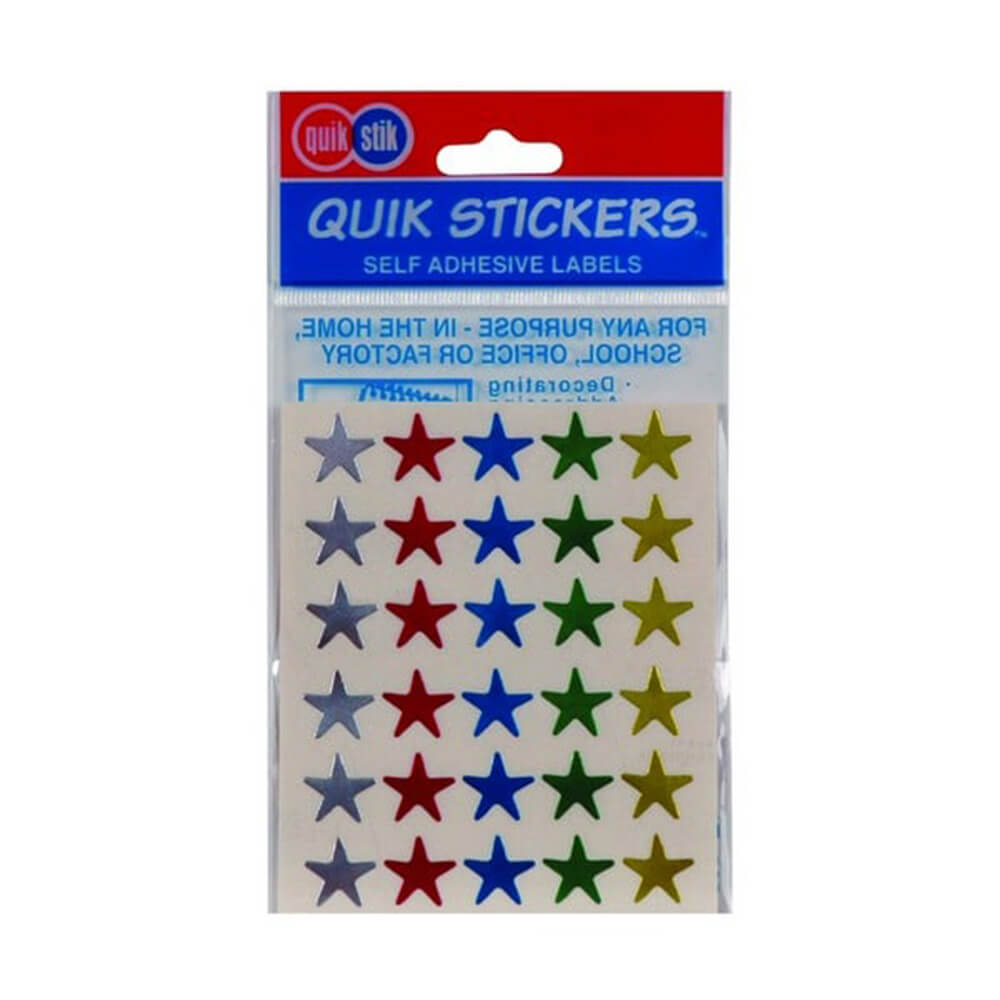 Quik Stik Stars -label (pakket van 10)