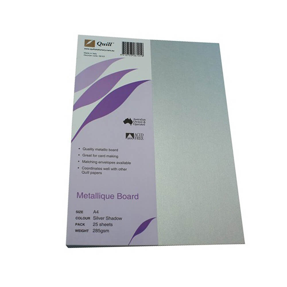 Quill A4 Metallique Board 285gsm (pacote de 25)