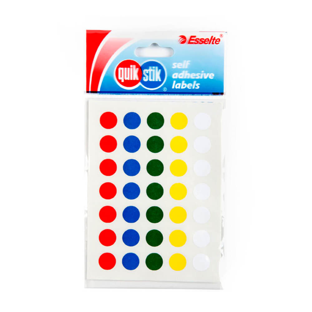 Quik Stik Multi Dot Label (pakke med 10)