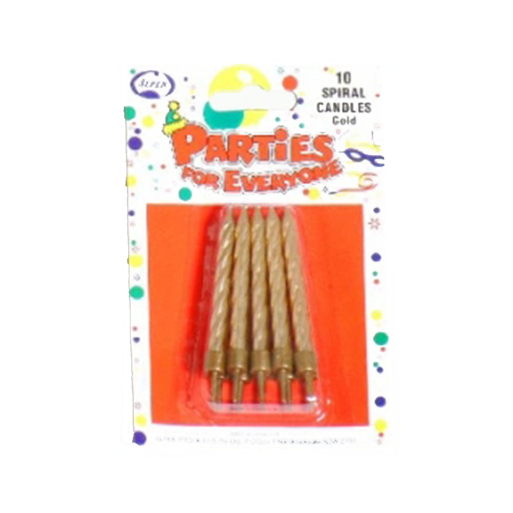 Alpen Spiral Birthday Candles 10pcs