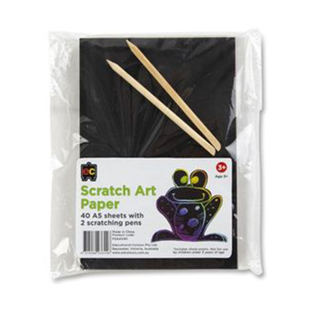 EC A5 Scratch Art Paper (Pack of 40)