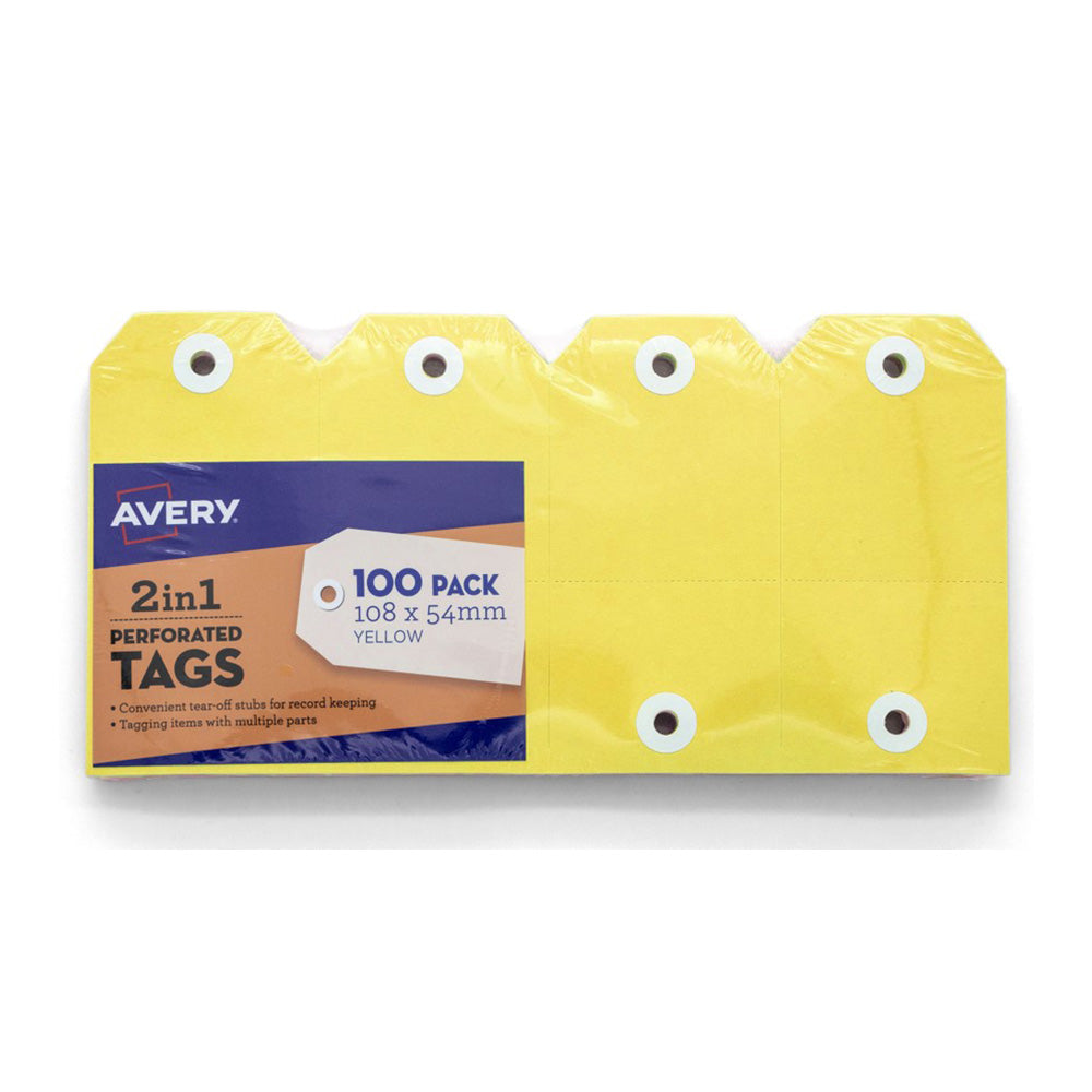 Tag Kraft Avery 2 in 1 (confezione di 100)