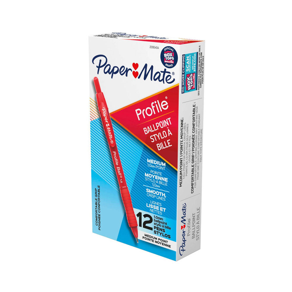 Papermate Profile Retractable Pen 1,0 mm 12 stk