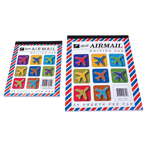 Quill Airmail 50-Leaf Ruled Writing Pad 10pk