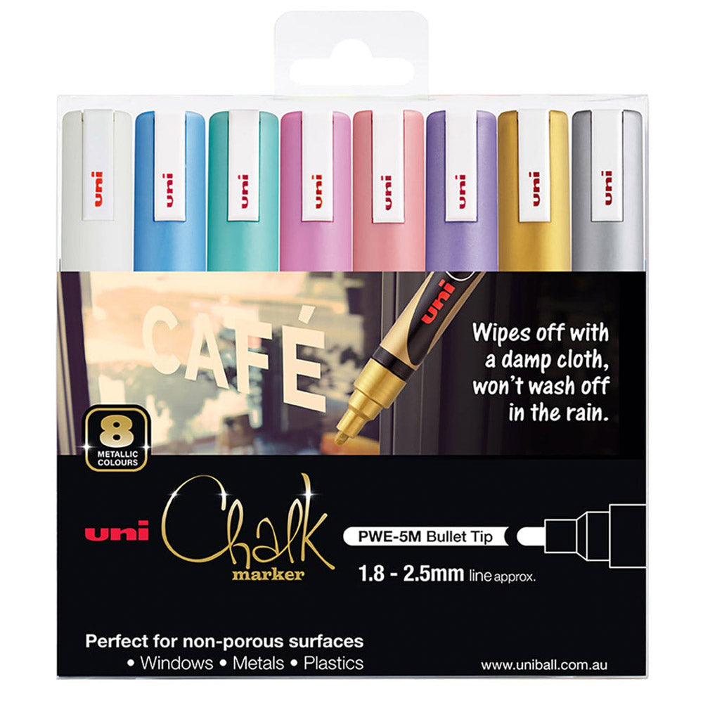 Uni 2.5mm Tip Chalk Marker (Pack of 8)