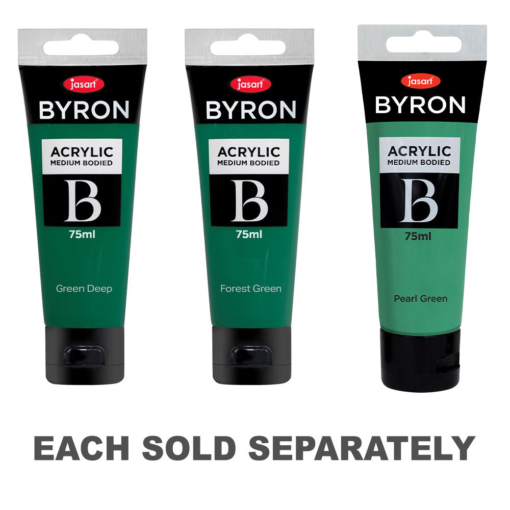 Jasart Byron Acrylic Paint 75mL (Green)