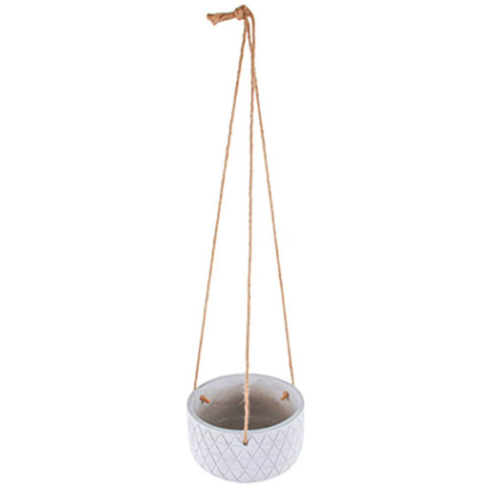 Destin Planter en pot en béton suspendu (blanc)