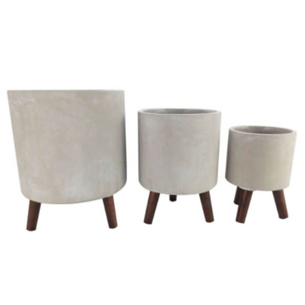 Aster Contrete Planters Set på 3 (25x25x32cm)