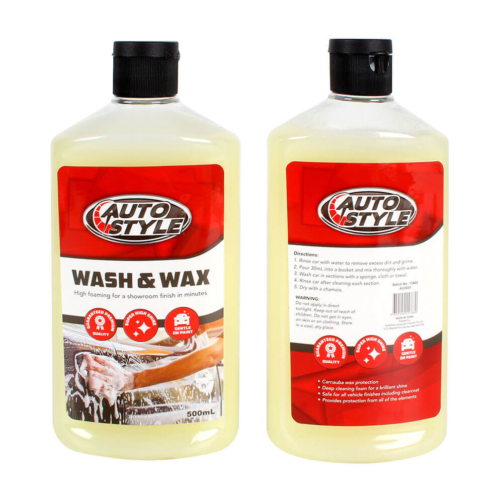 Wash and Wax Waterproof Detergent Cleaner 500mL (31x19x23cm)