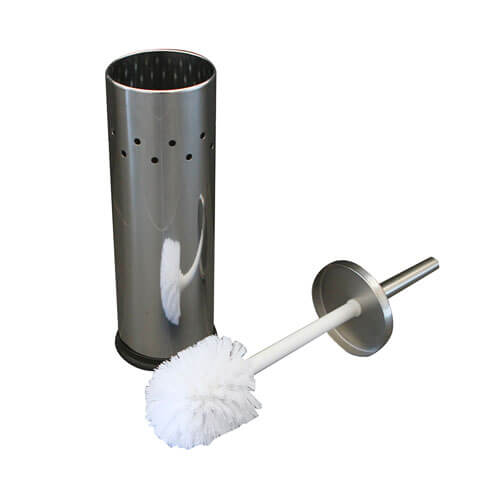 Chrome Toilet Brush with Holder 27.5cm