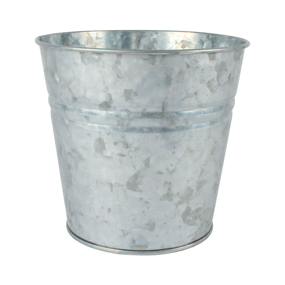 Loke Antiqued Silver Plant Pot (16x15cm)