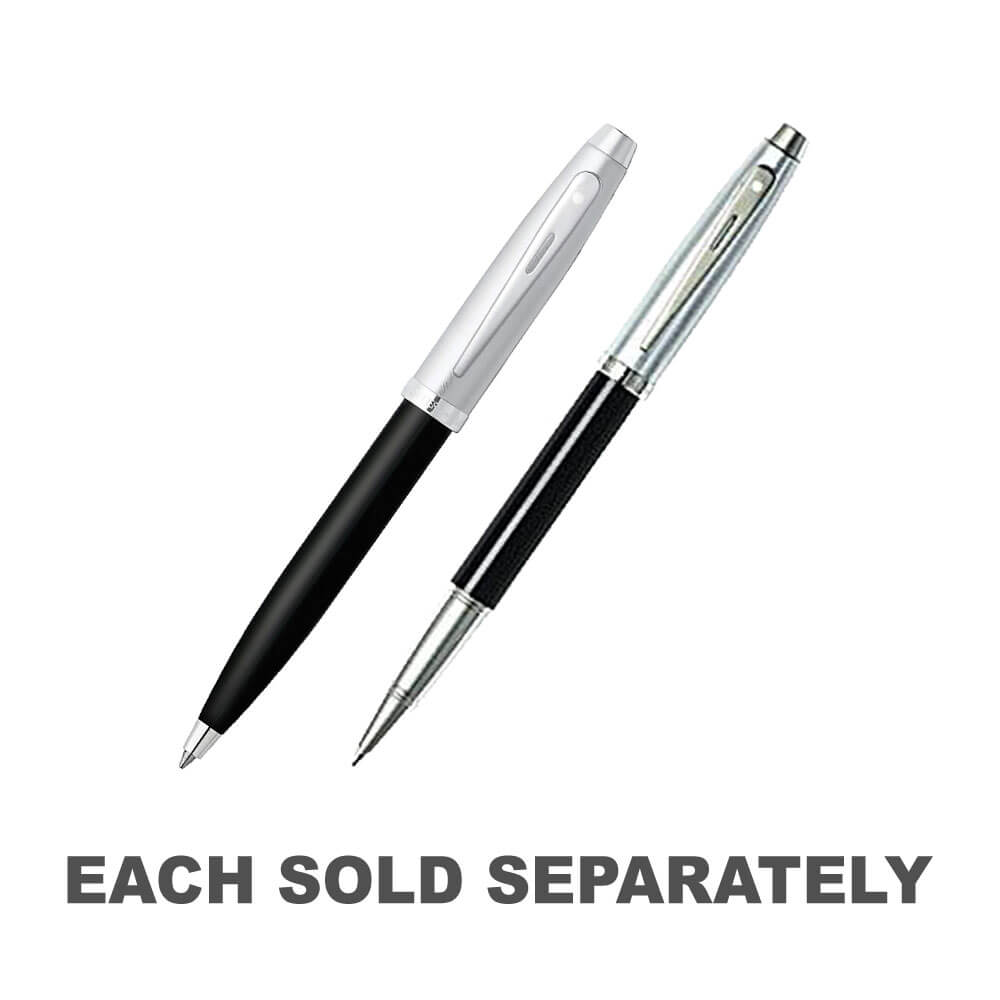 100 Glossy Black/Chrome/Nickel Plated Pen