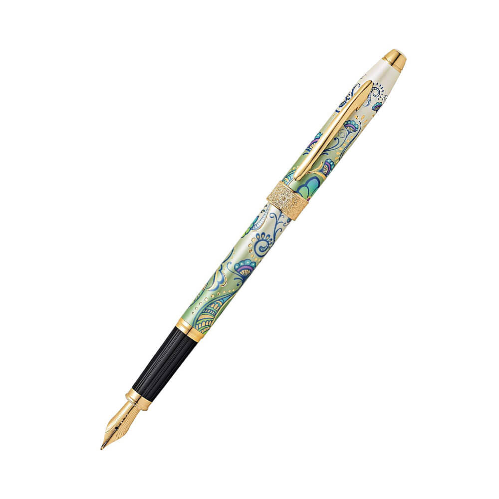 Botanica Green Daylily 23ct Gold Pen chapada