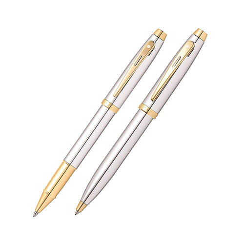 100 Chrome/Gold Trim Plated Pen