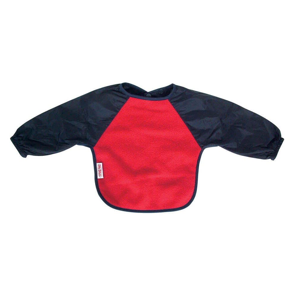 Silly Billyz Fleece Small Long Sleeve Bib (Red/Navy)