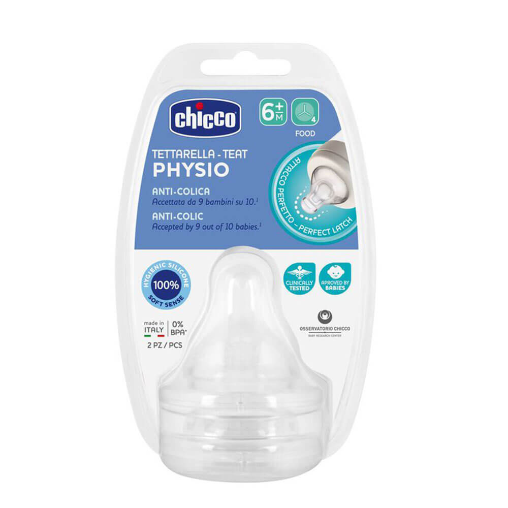 Chicco Perfect5 Anti-Colic Silicon-Patte 2pc