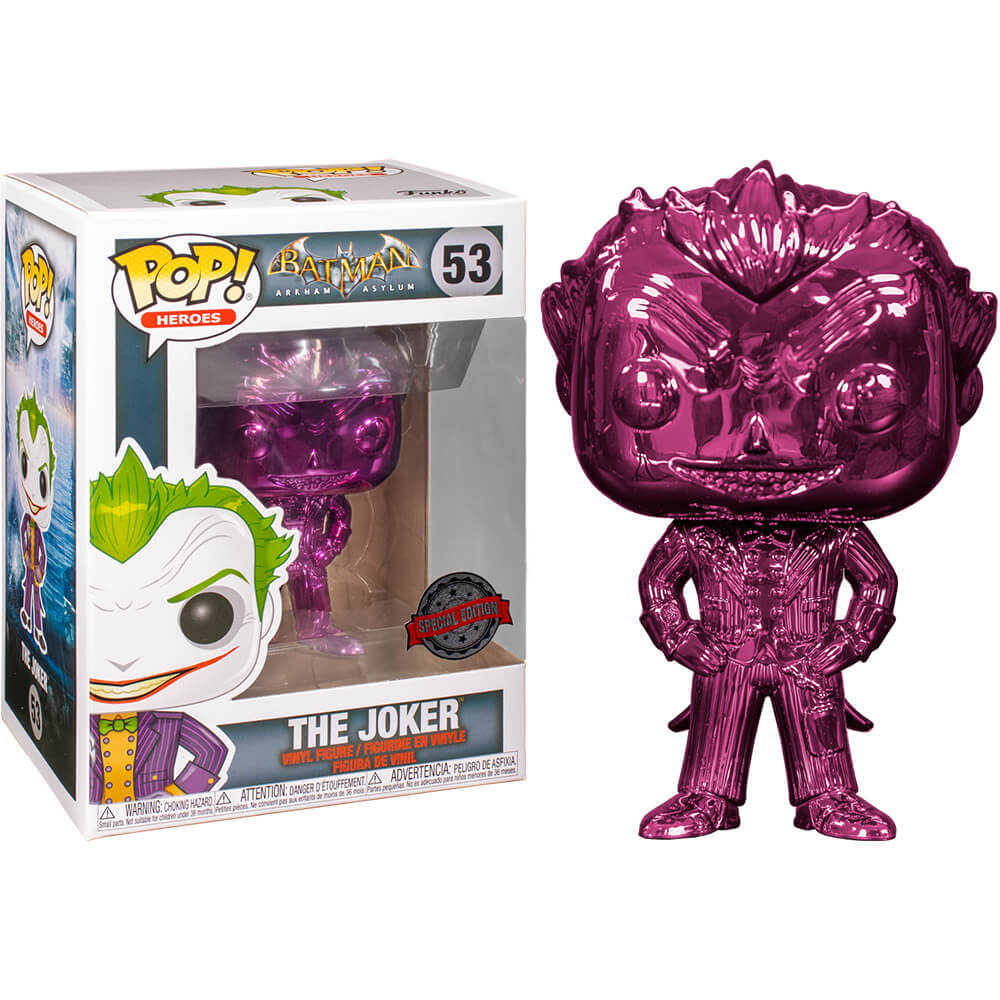  Batman Arkham Asylum The Joker Chrome US Excl Pop!