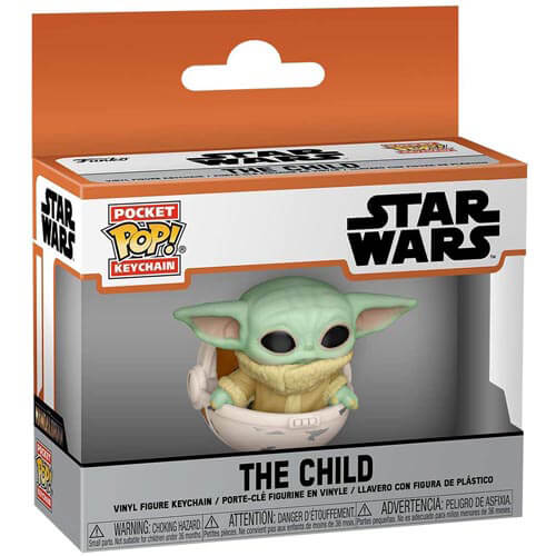 The Mandalorian The Child in Hover Pram Pocket Pop! Keychain