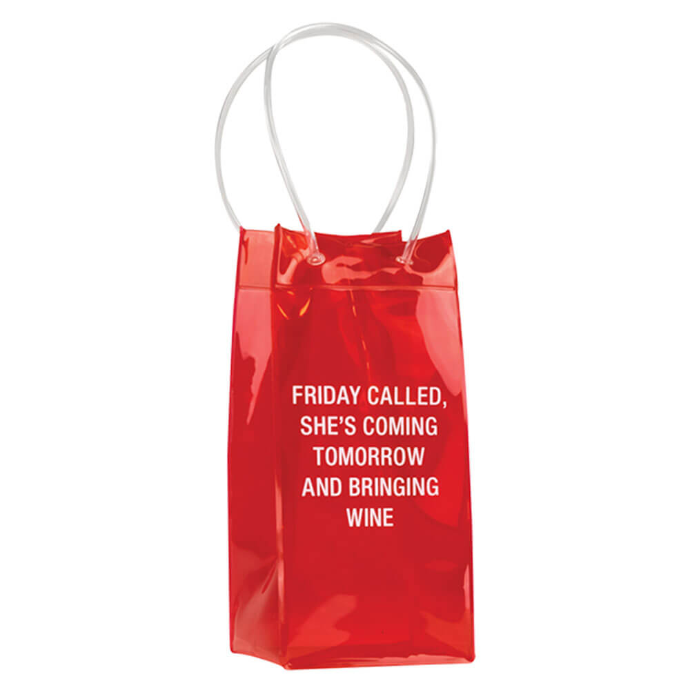 Zeg wat PVC Wine Tote