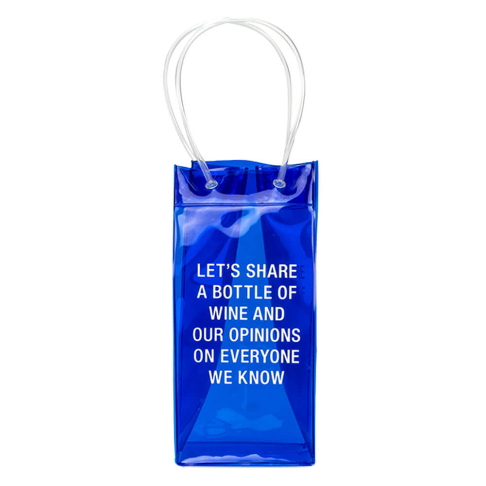 Zeg wat PVC Wine Tote