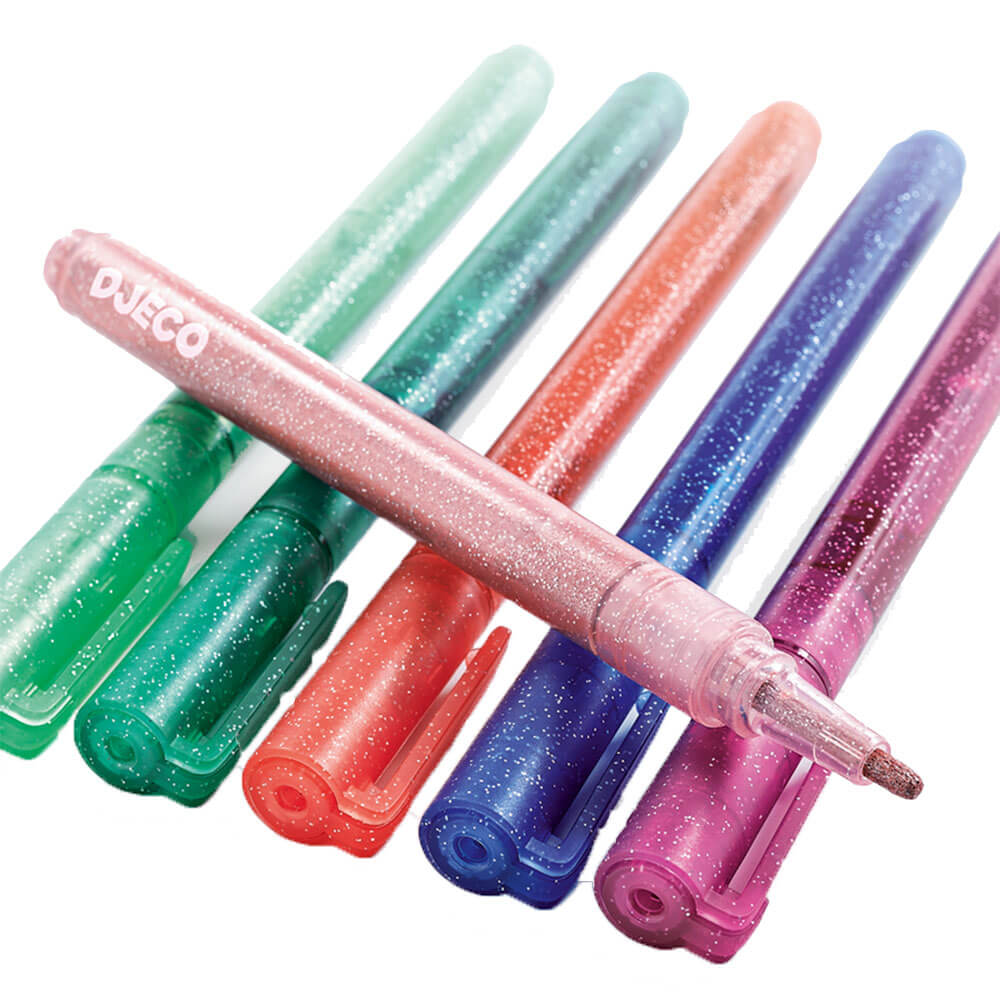 Djeco Glitter Markers (pakket van 6)