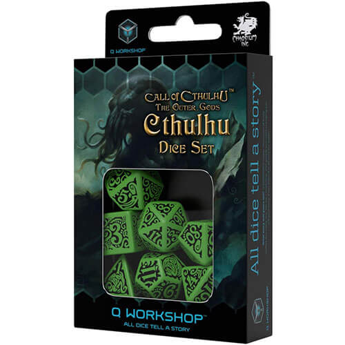 Q Workshop Call of Cthulhu Outer Gods Cthulhu Dice Set of 7