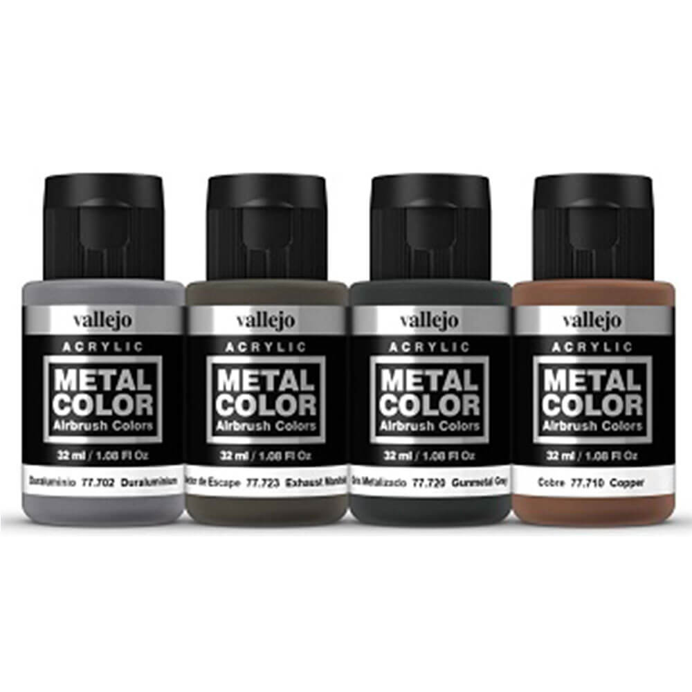 Vallejo Metal Color 4pcs Set di vernice acrilica