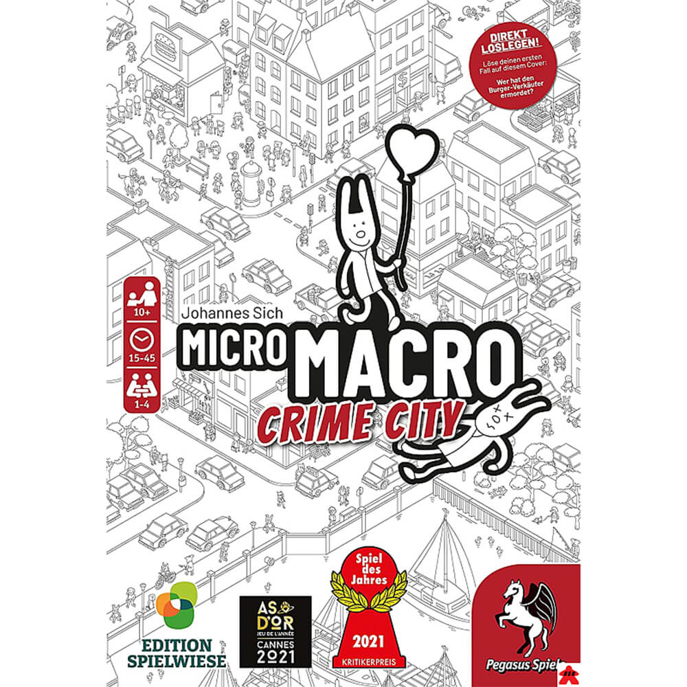 Jogo de tabuleiro da cidade de Micromacro Crime