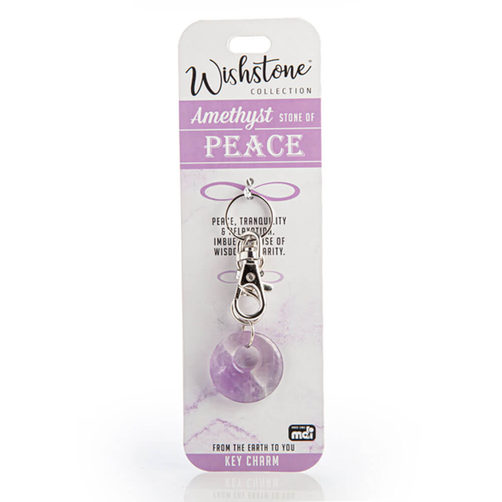 Wishstone Collection Amethyst Key Charm